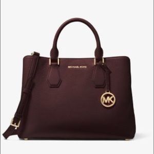Michael Kors Camille maroon large satchel like new